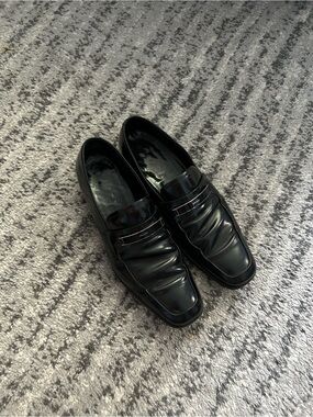 Prada Black Leather Loafers
